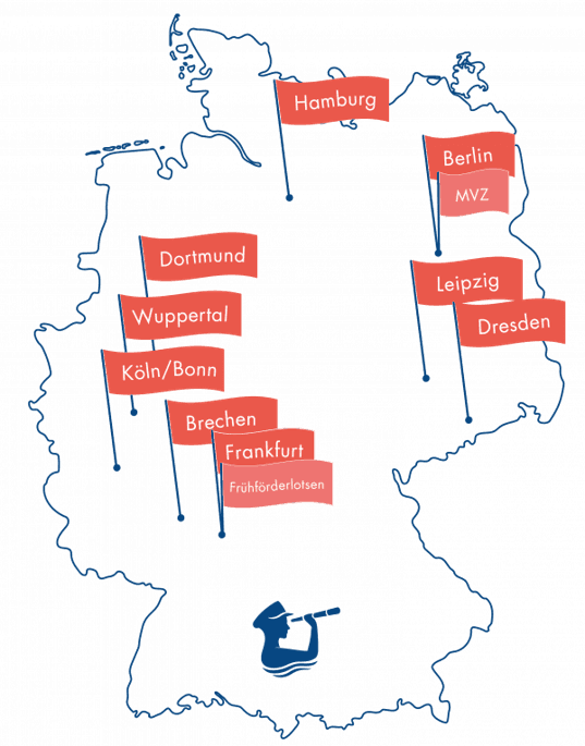 Landkarte - Unsere Standorte