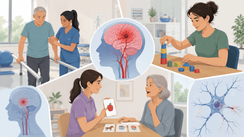 Schlaganfall: Rehabilitation mit Physiotherapie, Ergotherapie und Logopädie