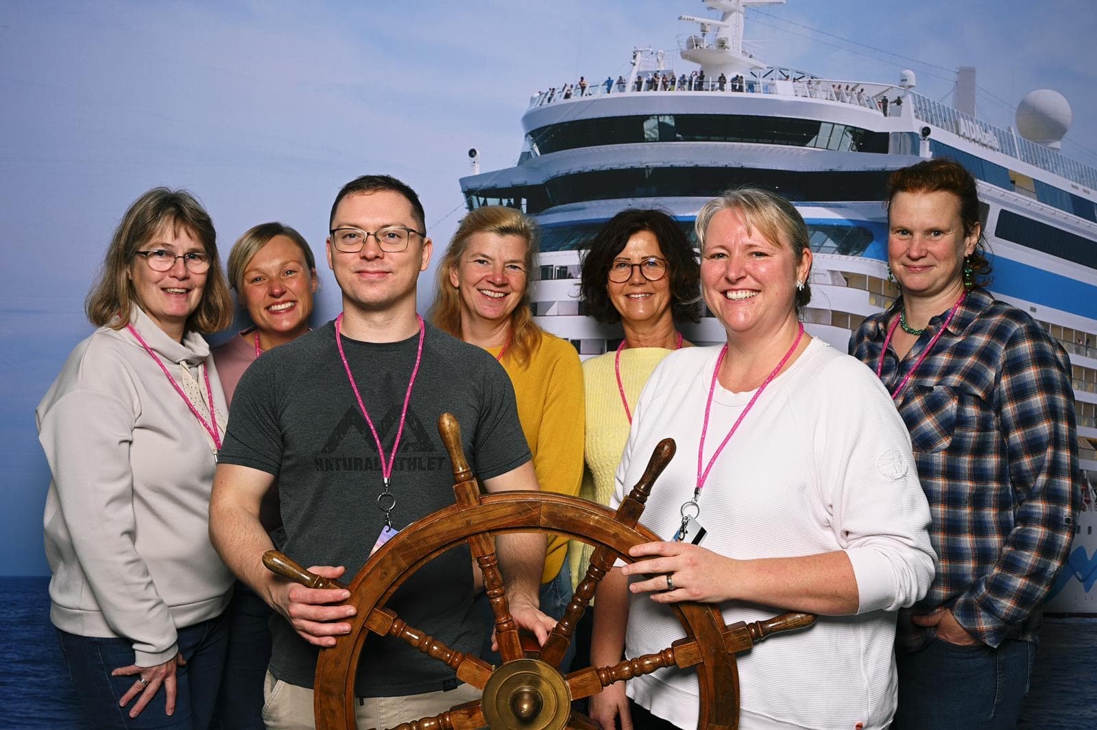 Das Team auf Kreuzfahrt